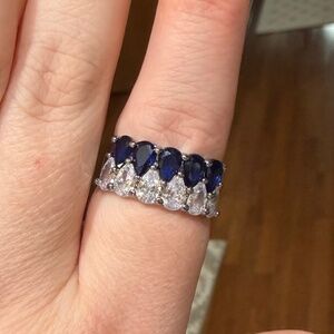 Bomb Party 2025 September Birthday sapphire ring